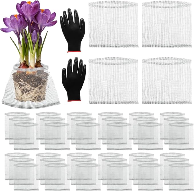 40 Pcs Root Guard Gopher Proof Stainless Steel Wire Baskets, 5 Gallon Mesh Root Protection for Gophers Moles Voles, Bulbs Tubers Trees Flowers Planting Baskets (16" × 17.5")