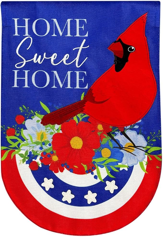 Briarwood Lane Home Sweet Home Cardinal Burlap Garden Flag