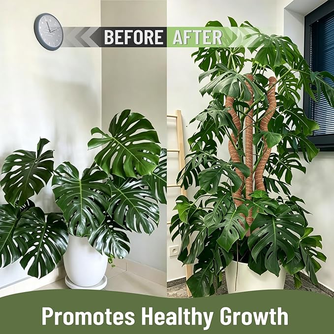 3-in-1 Moss Pole Monstera, Bendable Plant Support, 29.9Inch Moss Poles for Climbing Plants, Plant Stakes for Indoor Plants, Plant Support for Monstera, Pothos - 1 Pack