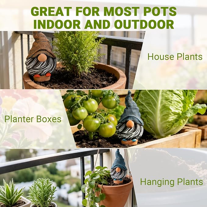 RoseFlower Terracotta Watering Spikes, Self Watering Planter Insert, Clay Watering Spikes, Vacation Automatic Plant Waterer Plant Watering Devices for Indoor Outdoor Home Office Plants