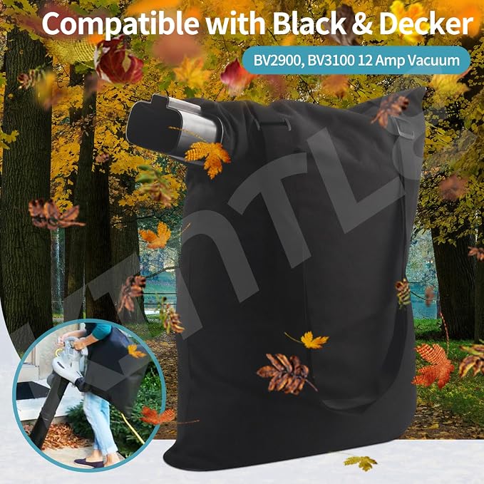 5140125-95 Leaf Blower Vacuum VAC Shoulder Bag for Black & Decker Replaces 5140117-99, Fits BV2900 BV3100, 5140117-99 Replacement Leaf Bag