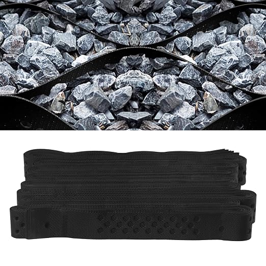 Sunnyglade 2" Thick Ground Grid 16.5 x 6.5 FT, Gravel Retainer 1880 LBS Per Sq ft, Geo Grid Driveway Stabilization for DIY Patio Walkway Driving RV Parking Slopes and Garden (Black, 6.5 x 16.5 FT)