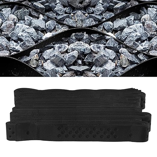 Sunnyglade 2" Thick Ground Grid 49.5 x 6.5 FT, Gravel Retainer 1880 LBS Per Sq ft, Geo Grid Driveway Stabilization for DIY Patio Walkway Driving RV Parking Slopes and Garden (Black, 6.5 x 49.5 FT)