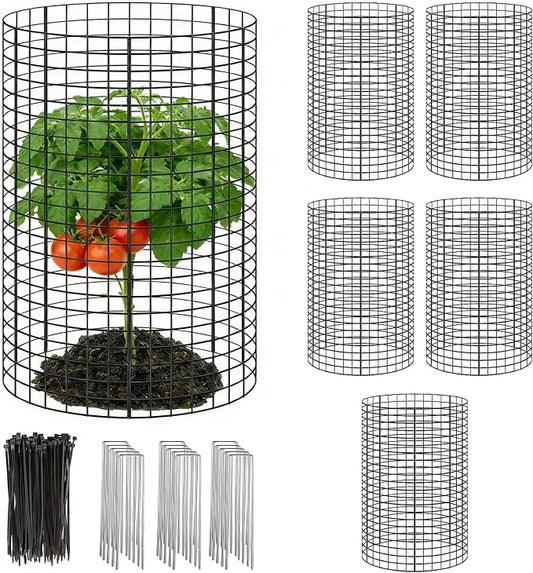5 Pack Plant Protector from Animals, 24x12 Inches Wire Plant Protector, Plant Cages to Keep Animals Out