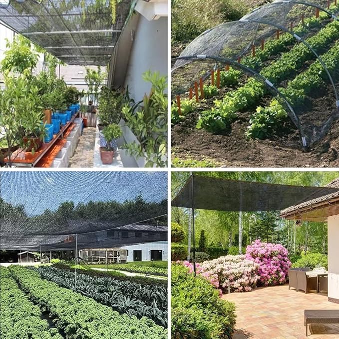 Shade Cloth for Plants Greenhouse, 40-50% Sunblock Shade Sails -for Outdoor Garden Pergola Patio Lawn Plant Pool Sun Protection Cloths for Kennel Chicken Coop Easier to Hang Net Cover