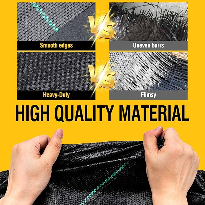 3ftx50ft Weed Barrier Landscape Fabric Heavy Duty,Weed Control Garden Cloth Woven Geotextile Fabric for Flower Bed,Driveway Fabric Ground Cover(3.2OZ)