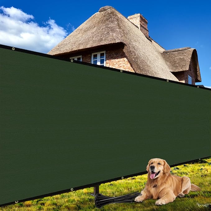 Shade&Beyond 3' X 10' Fence Privacy Screen Heavy Duty 170 GSM Fencing Mesh Shade Net Cover for Wall Garden Back Yard Outdoor Home Decoration, Green