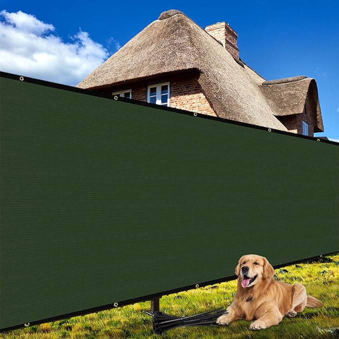 Shade&Beyond 5' X 50' Fence Privacy Screen Heavy Duty 170 GSM Fencing Mesh Shade Net Cover for Wall Garden Back Yard Outdoor Home Decoration, Green