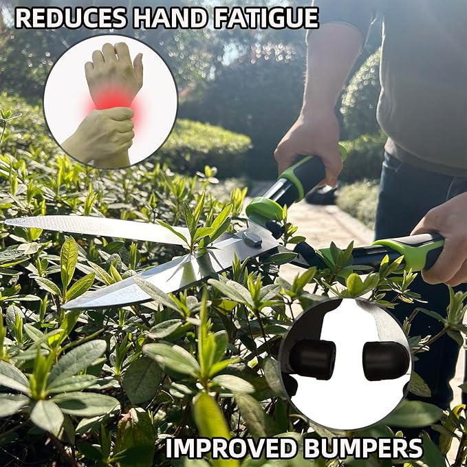 YRTSH Hedge Clippers, Hedge Shears for Trimming Borders, Hedge Trimmer with Sharp Blade, Garden Shears Gardening Tools with Soft Rubber Grip, Bush Cutters Effortless Pruning