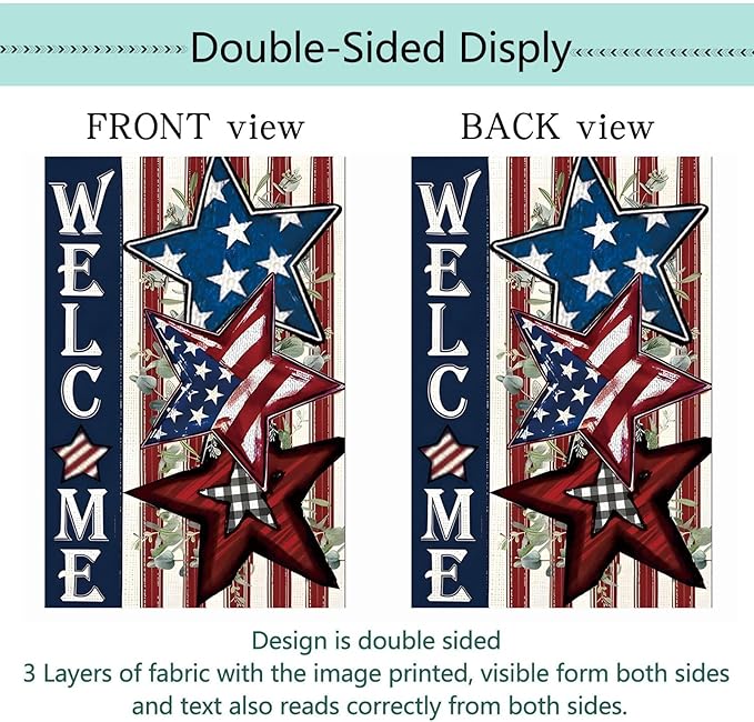 Seasonal Garden Flags Set of 12 Double Sided 12x18 Inch, Small Yard Flags for Outside, Spring Summer Fall Winter & Holiday Outdoor Decor, 4th of July Halloween Christmas Decorations for All Seasons