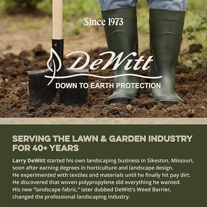 Dewitt Garden Weed Barrier Natural Paper Mulch, Black, 3 x 300 Feet – Organic Gardening Ground Cover Mat for Vegetable Gardens, Beds, Greenhouse, and Outdoor Planting Areas