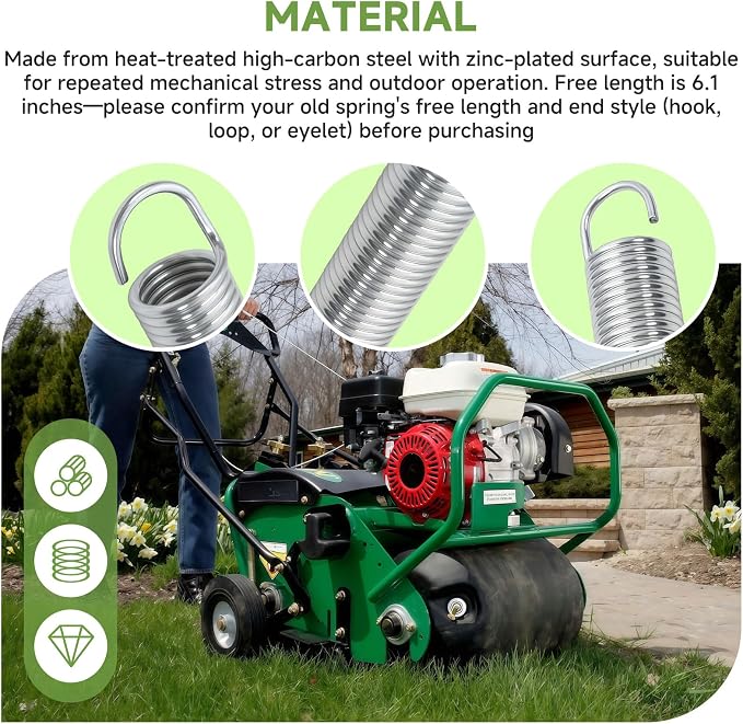 4113746 Extension Spring Compatible with Ryan LA‑4 LA‑5 Lawnaire IV, Bobcat AE19 AE26 Lawn Aerators Wheel Lift Return Spring Replacement Parts