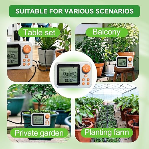 Drip Irrigation kit Indoor Plant Irrigation System Automatic Plant Waterer Plant Humidity Sensor Timer Water drip System kit to Growing Tent self Watering Automatic Mister kit Greenhouse(2 Sets)