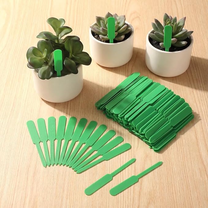 Novabright 500 Pcs Plastic Plant Labels 5 Inch Plant Name Tags for Seedlings Garden Waterproof Plants Markers Nursery Plastic Planting Tags Seed Label for Outdoor Garden Label Pot Stakes(Green)