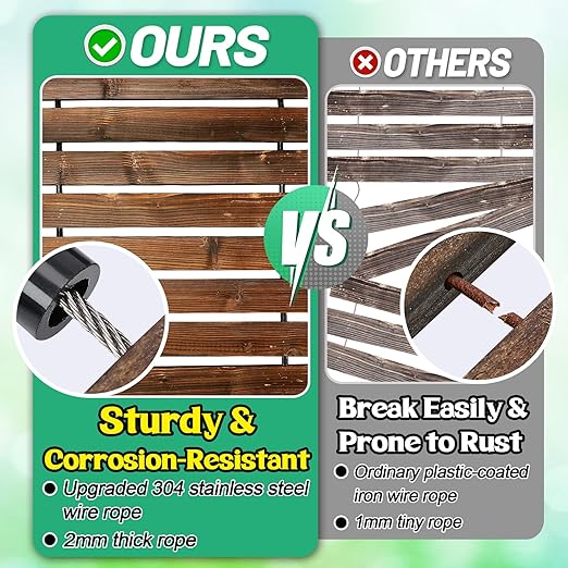 3pcs 8.2ft Wooden Garden Pathway - Weather Resistant Carbonized Pine Roll Out Decorative Walkway, Boardwalk Pathway Pavers for Outside Stepping Stones Outdoor Flooring Patio Pool Backyard (Brown)