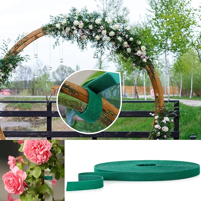 Plant Tape, 6 Roll 196 Ft Garden Tape, Reusable Garden Plant Ties, Adjustable Twist Ties for Tying Plants, Flowers, saplings and Vines (196 ft x 1/2 in)