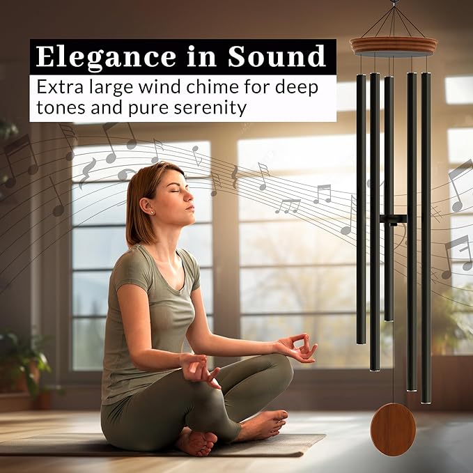 60" Extra Large Wind Chimes for Outside Deep Tone - Soothing Wind Chimes Outdoor Unique, Big Huge Long Windchimes for Outside for Outdoors
