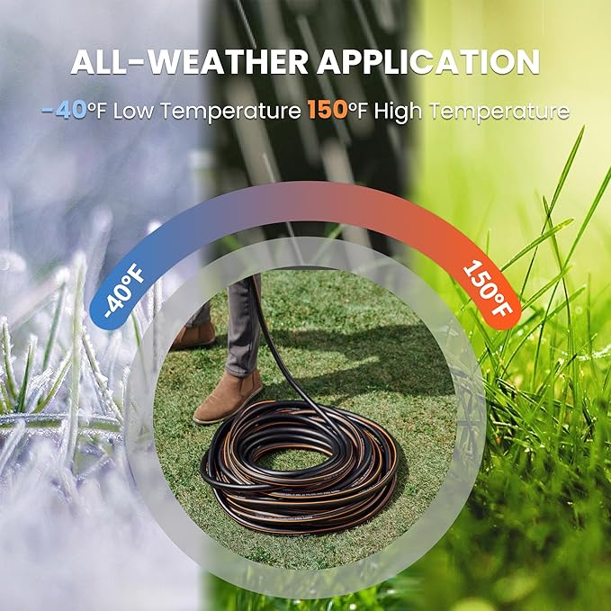Giraffe Tools Garden Hose 2ft x 5/8'', Short Water Hose Heavy Duty, Lightweight, Flexible Hybrid Hose, Male to Female Fittings