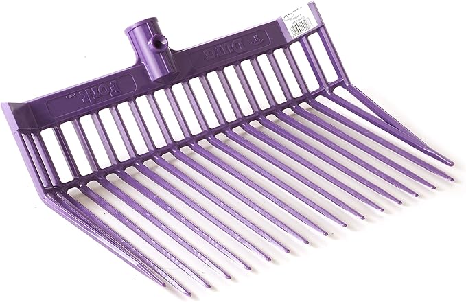 Little Giant® DuraFork Pitch Fork Replacement Head | Durable Polycarbonate Stable Fork Head with Angled Tines | Manure Fork | Made in USA (Pack of 1, Purple)