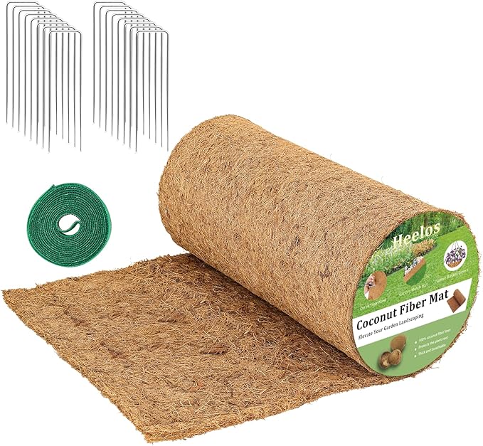 Thick Coco Fiber Liner Roll,120x16inch Natural Coconut Liners for Planter Box Flower Basket, Coco Coir Sheets Coconut Fiber Mat,Garden Decoration, DIY Moss Pole,Animal Pet Pad, Reptile Carpet