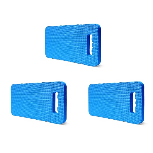 Gardzen Garden Kneeling Pad, EVA Foam Kneeler Pad for Gardening, Baby Bath, Yoga, Pilates, Exercise, 16" x 8" x 1", Blue, 3 Pack