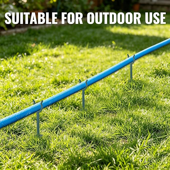 12 Pcs Garden Hose Guide Holder Garden Guard Brackets Bulk Outdoor Guide Stakes High Toughness Plastic Support Nails for Preventing Hose Tangles and Protecting Plants