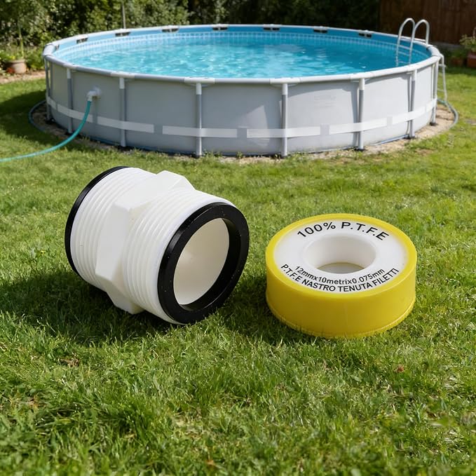 1.5" Pool Pump Hose for Intex Sand Filter Pumps & Saltwater Systems 29060E Pool Filter Hose for Intex & Coleman Above Ground Pools Parts 59" Long replacement hoses with 4 Washers, 2 Pack (4)