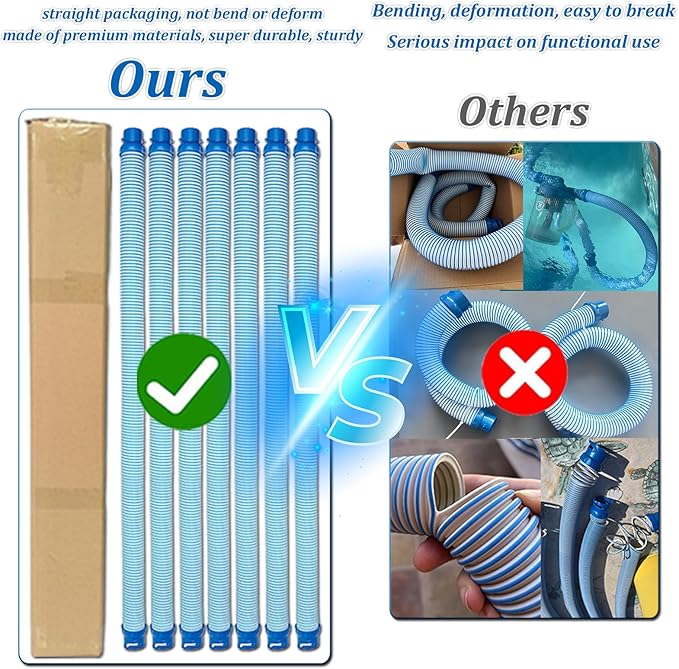7 Pack R0527700 Pool Cleaner Hose Replacement Kit for Zodiac Baracuda MX6 X7 T3 T5 Swimming Pool Cleaner, 39 Inch Twist Lock Pool Vacuum Hose