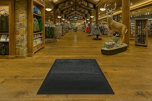 Guardian - MLL14030500 Clean Step Scraper Outdoor Floor Mat, Natural Rubber, 3'x5', Black, Ideal for any outside entryway, Scrapes Shoes Clean of Dirt and Grime