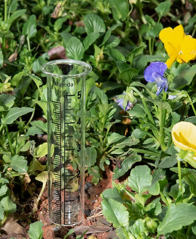 5" Capacity Rain Gauge Glass Replacement Tube, Lip Design, Great for Yard Garden Outdoor Home (1 Pack)