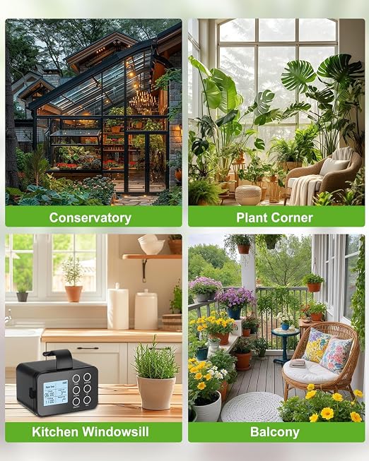 Automatic Plant Waterer Indoor with Timer: Vacation Plant Watering Devices for 15 Potted Plants, New Upgraded Auto Watering for Plant, Drip Irrigation System with Large Display, Easy Programming