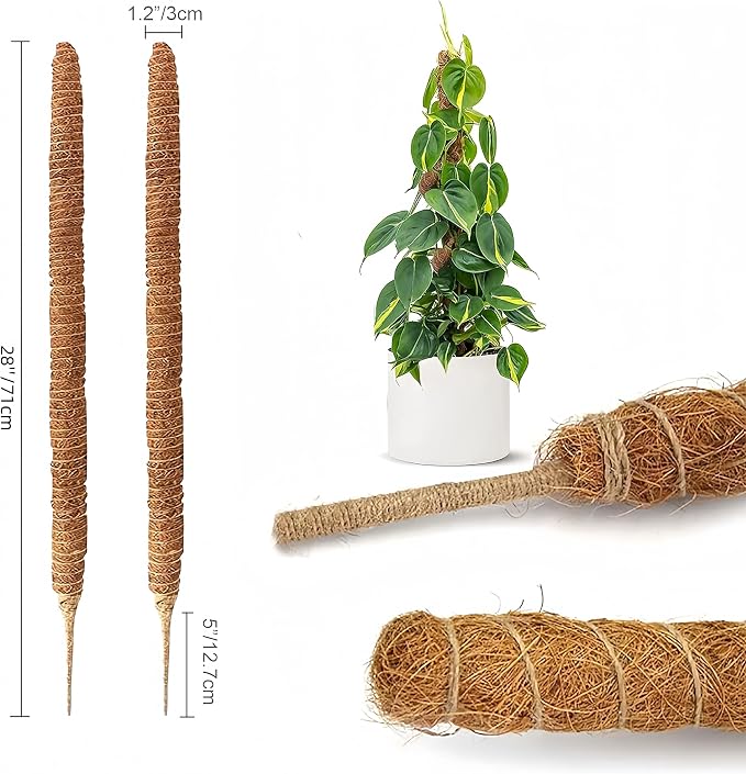 Moss Pole,28'' Moss Pole Monstera Plant Support. (2×28 Inch)
