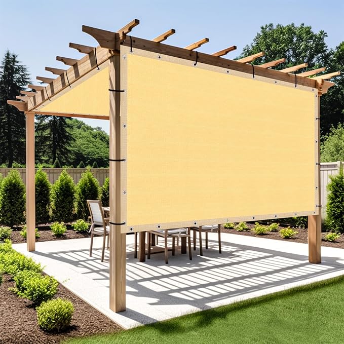 Shade&Beyond Customized Size 13' X 17' Shade Cloth with Grommets, 90% UV Protection UV Protection Mesh Tarp Sun Screens for Patio GN01, Sand