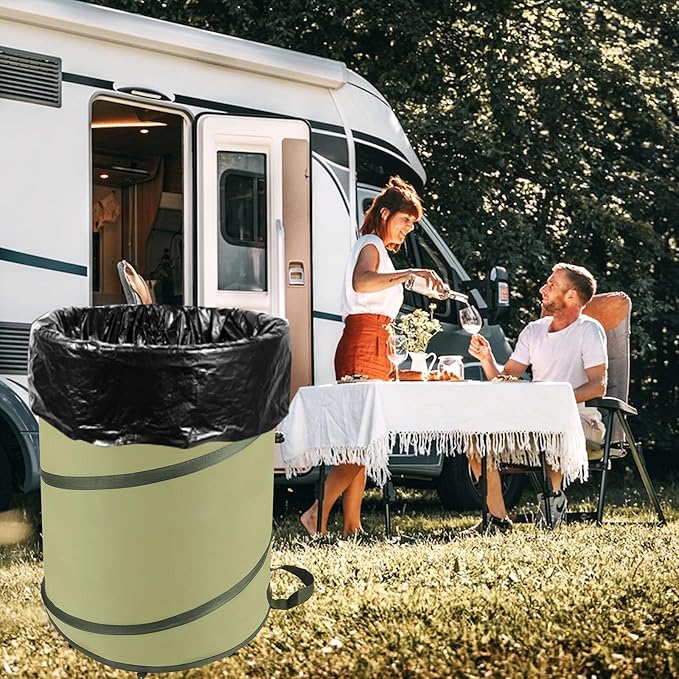 YUDI & GARDEN 45 Gallon Collapsible Garden Bag, Collapsible Trash Can for Gardening Cleanup or Party Waste and Outdoor Activities