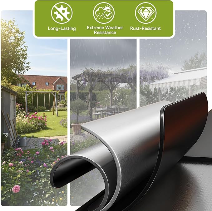 2 Pack Railing Planter Box 36 Inch - Heavy Duty Metal Window Boxes, Deck Railing Planter Boxes with Adjustable Bracket & Drainage, Hanging Planter for Deck Railing Balcony & Patio