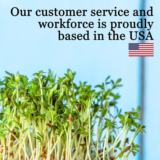 Organic Broccoli Sprout Growing Kit – Includes 316 Stainless Steel Lid, Stand, and Non-GMO Seeds – by Handy Pantry & Trellis + Co