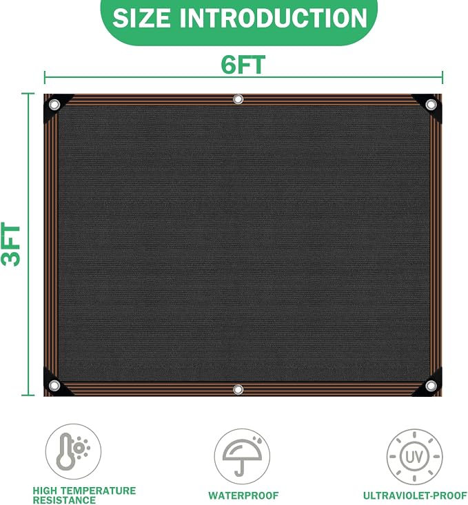 Shade Cloth for Garden Plants Greenhouse, 40-50% Sunblock Neting -for Outdoor Garden Lawn Plant Sun Shade Cloths for Kennel Chicken Coop Easier to Hang Net Cover