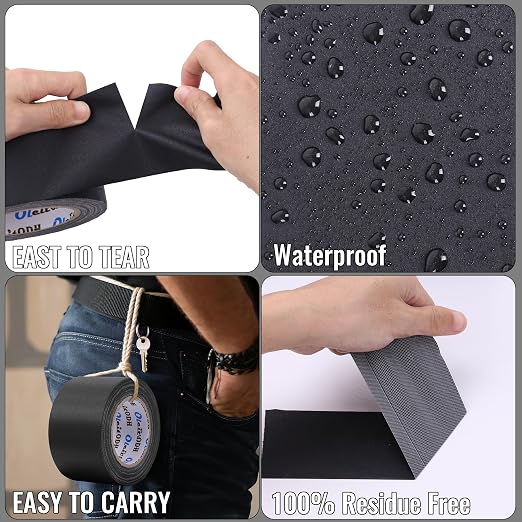New Upgrade Gaffer Tape Bulk 6 Pack, 11 Mil Industrial Grade Gaffer Tape, 3’’ x 30 Yards, Strong Adhesion, Easily Remove No Residue, Professional Matte Finish No Reflection, Black Cloth Tape for Stage