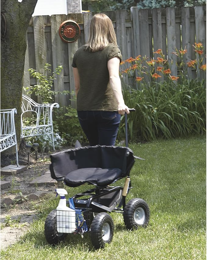 Strongway Deluxe Rolling Garden Seat with Easy Change Turnbars