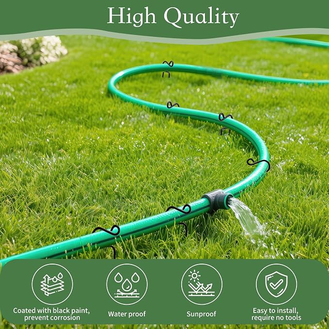 6 PCS Hose Guides for Garden, Hose Guards for Flower Beds, Heavy Duty Steel Hose Guide Stakes for Plant Protection, Garden Hose Mounting Direction for Lawn & Yard Outside