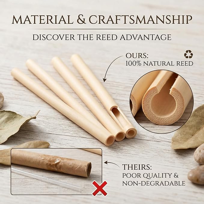 100PCS Mason Bee Tubes, Phragmite Reed Bee Tubes, Honeycomb Reed Tubes Bees House Nest for The Garden Pollinator House Gardening Gifts