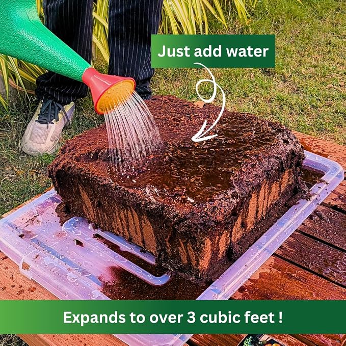 Premium Coco Coir by PlantoCare – Professional Grade Coconut Coir Growing Medium, pH Neutral & Low EC – Ideal for Seed Starters, Potting Mix, Hydroponics & Houseplants [10 Bricks of 650 Grams Each]