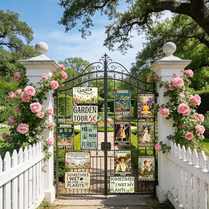 Garden Metal Signs For Outside Tin Sign Vintage Garden Wall Art Decor Outdoor Dragonfly Metal Tin Signs What A Wonderful World I See Trees Of Green Red Roses Too Sign 12 X 8 Inch