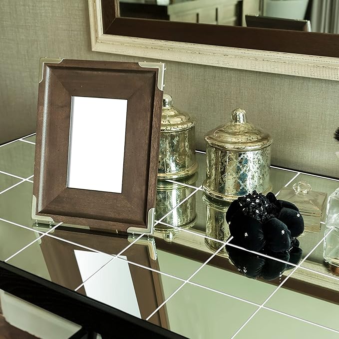 Zonon Flexible Mirror Sheets Self Adhesive Non Glass Mirror Tiles Stickers for Home Wall Decor(10 Pieces,12 x 12 Inches)