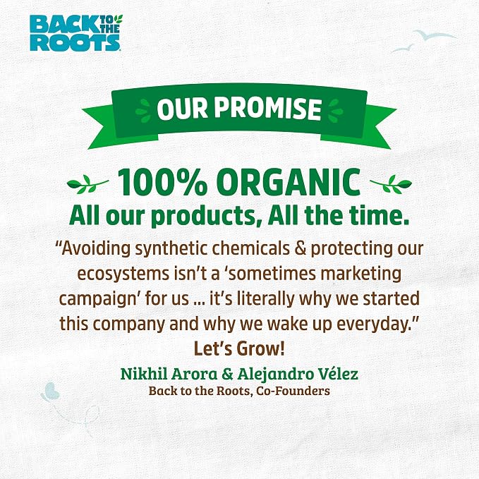 Back to the Roots 3-in-1 Seed Starting Mix 6 Quarts, 100% Organic & USA Made for Herbs, Veggies, Flowers, w/Nutrient Rich Plant Food, Worm-Castings, & Moisture Controlling Yucca Brown