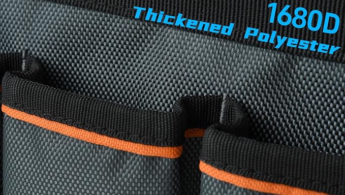 16-Inch Open-Top Tool Tote, 29-Pocket Pro Bag for All Trades | Trusted by Electricians, Plumbers & HVAC pros. Built with 1680D fabric & a padded handle for a comfortable, heavy-load carry
