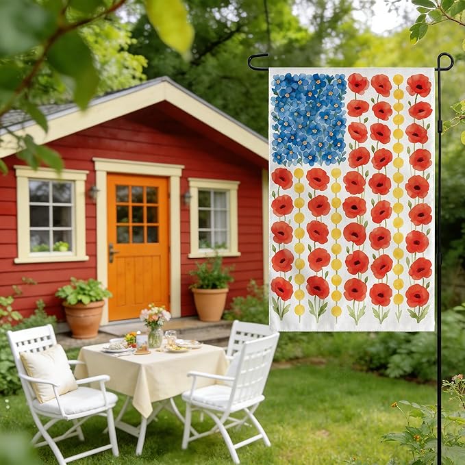 250th Anniversary Decorations - Spring Garden Flag for Easter Summer | 12x18 Inch Double Sided Patriotic American Flag for Outdoor Outside Yard USA Celebration 4th of July Decor - 250 Anniversary USA Merchandise