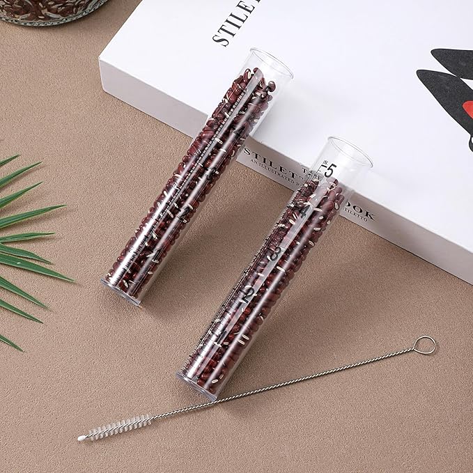 Rain Gauge Replacement Tube, 2 Pcs Plastic 5 Inch Clear Practical Outdoor Rain Gauges with Dual Scales and Cleaning Brush Outdoor Rains Gauges for Outdoors Garden Yard Home Using