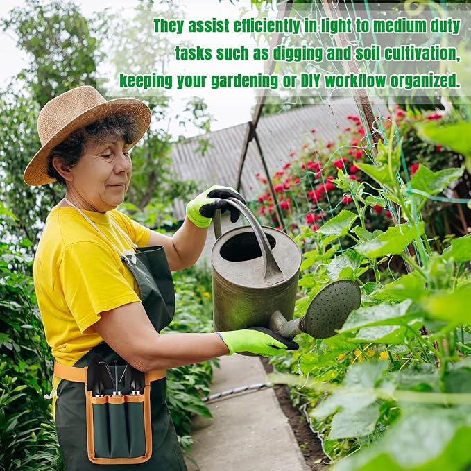 20 Pieces Kids Gardening Tool Belt Set Include 10 Pieces Adjustable Gardening Belt, 10 Sets Shovel, Rake, Spade for Planting Loosening Digging DIY Building Hand Tools Gift, Outdoor Activities