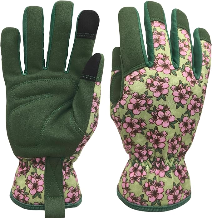Gardening Gloves,Women Yard Work Garden Glove,Gifts | Thorn Proof,Puncture Resistant,Touchscreen,Gift,Leather,Spandex
